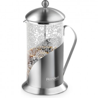 Френч-пресс RONDELL AJOUR 0,8 л с деколью на стеклянной колбе