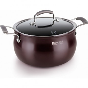 Кастрюля с крышкой RONDELL CHARM 24 см, 5,6 л красная