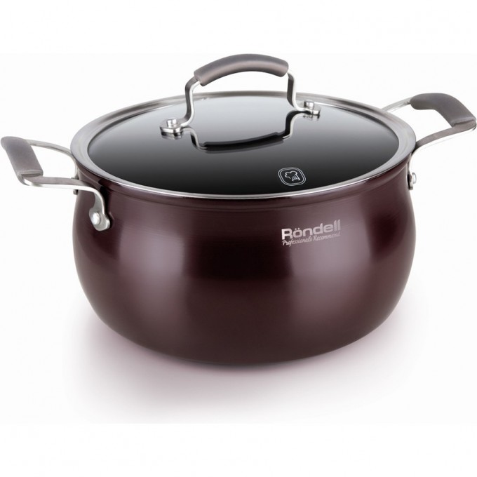 Кастрюля с крышкой RONDELL CHARM 24 см, 5,6 л красная RDA-565