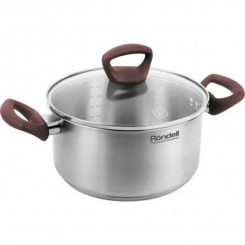 Кастрюля с крышкой RONDELL GINGER CHOCOLATE 20 см 2,8 л