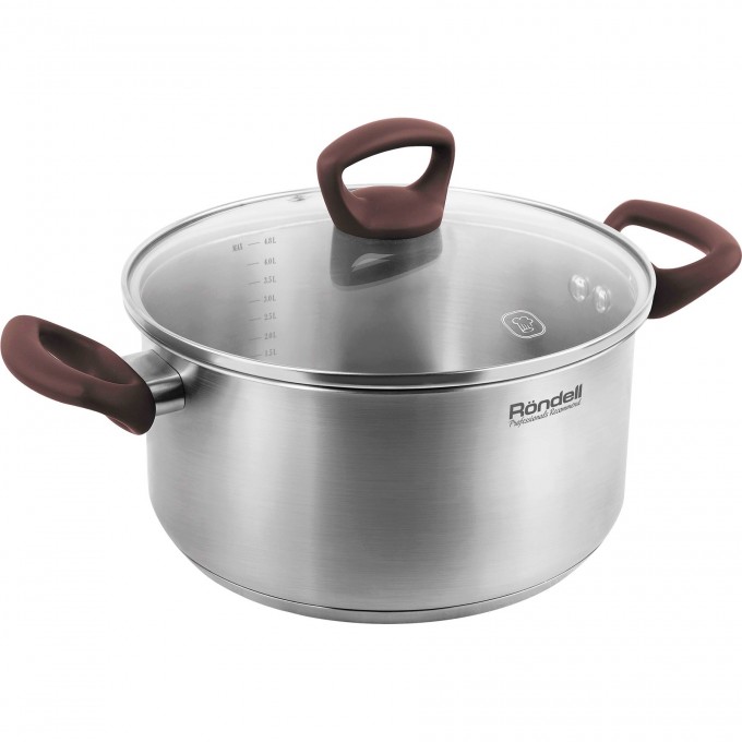 Кастрюля с крышкой RONDELL GINGER CHOCOLATE 24 см 4,8 л RDS-1329