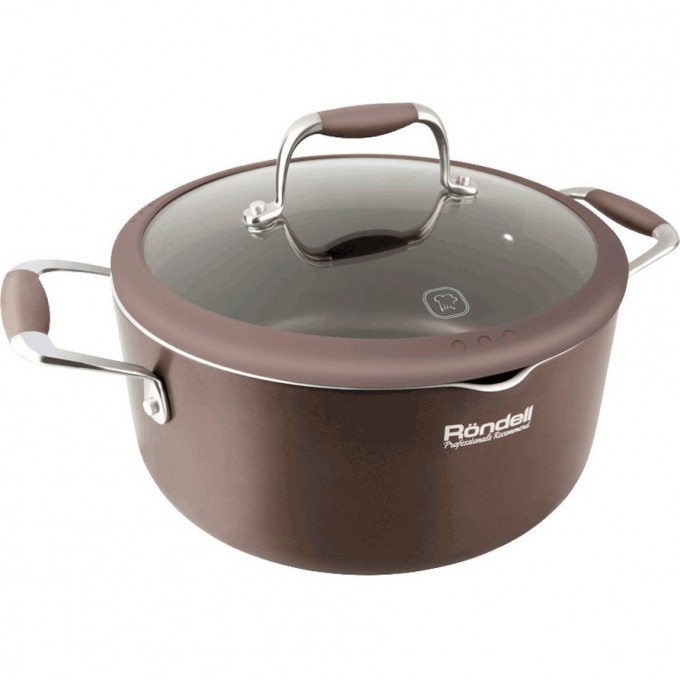 Кастрюля с крышкой RONDELL MOCACCINO PROFESSIONAL 20 см, 2 л RDA-929