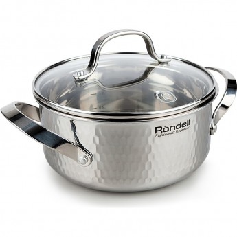 Кастрюля с крышкой RONDELL RAINDROPS 20 см, 2,5 л