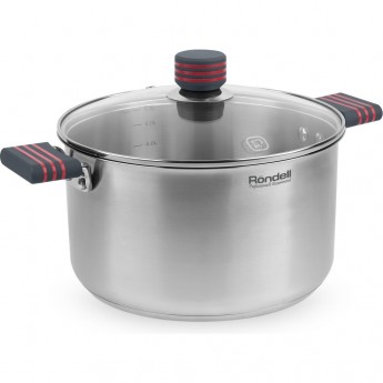 Кастрюля с крышкой RONDELL STRIPES RDS-1281 24 см 5,8 л